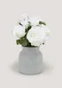 Roses in Cement Pot (33cm) Image 1
