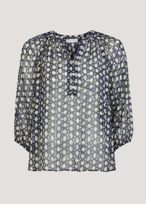 Blue Print Chiffon Co-Ord Blouse - Size 8 Image 5