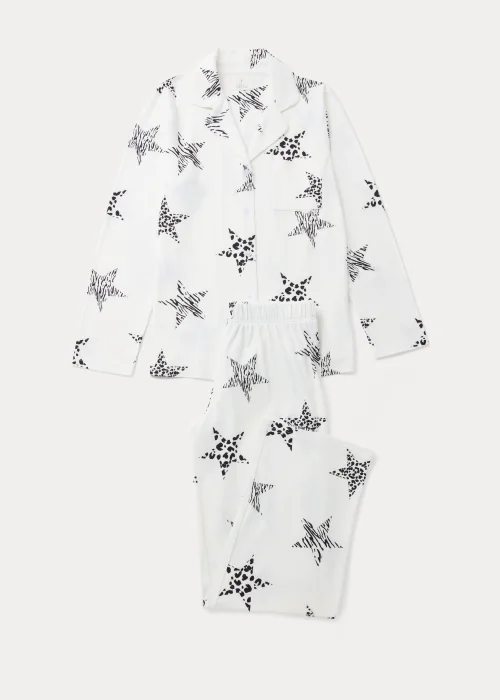 Cream Star Print Pyjama Set - Extra small Image 4