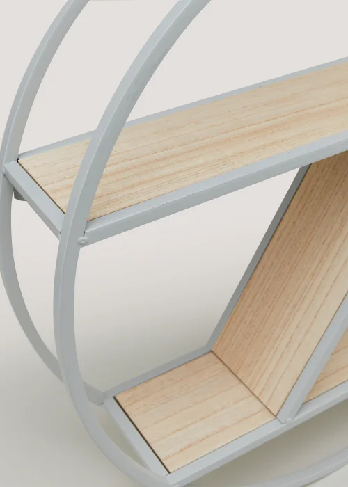 Grey Metal Round Shelf Image 2