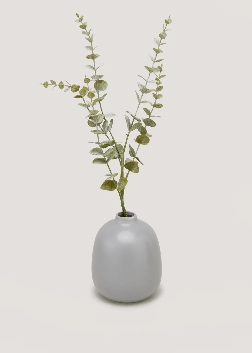 Grey Round Mini Ceramic Vase (12cm x 15cm) Image 2