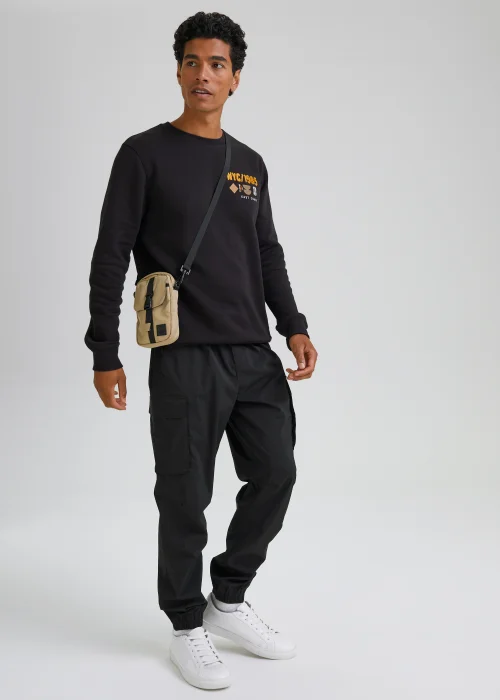 Black Cuffed Cargo Trousers - Extra small Image 4