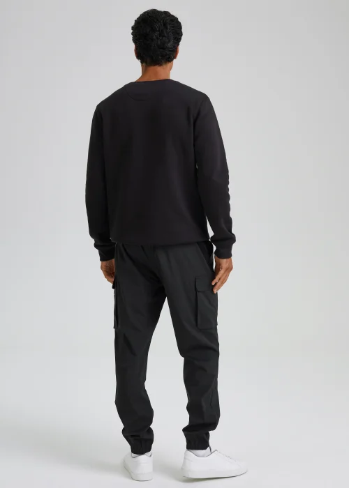 Black Cuffed Cargo Trousers - Extra small Image 2