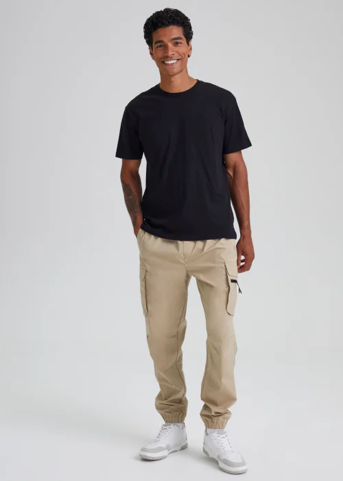Stone Cuffed Slim Fit Cargo Trousers - Extra small Image 1