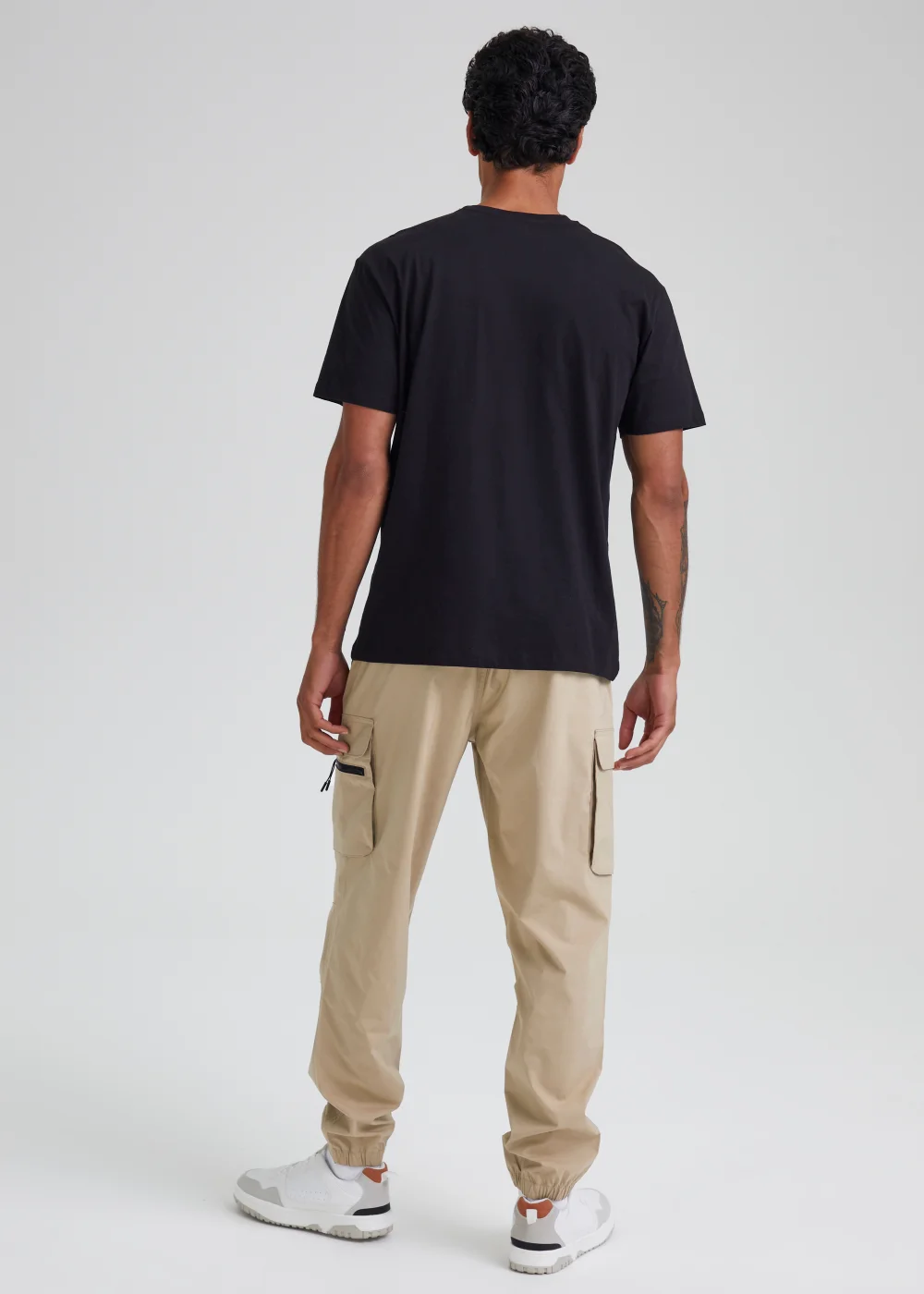 Stone Cuffed Slim Fit Cargo Trousers - Extra small Image 2