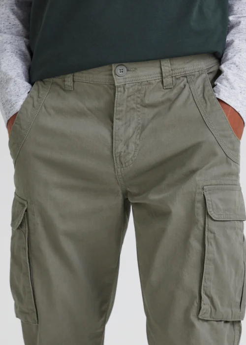 Khaki Slim Fit Cargo Trousers - 30 Waist Regular Image 3