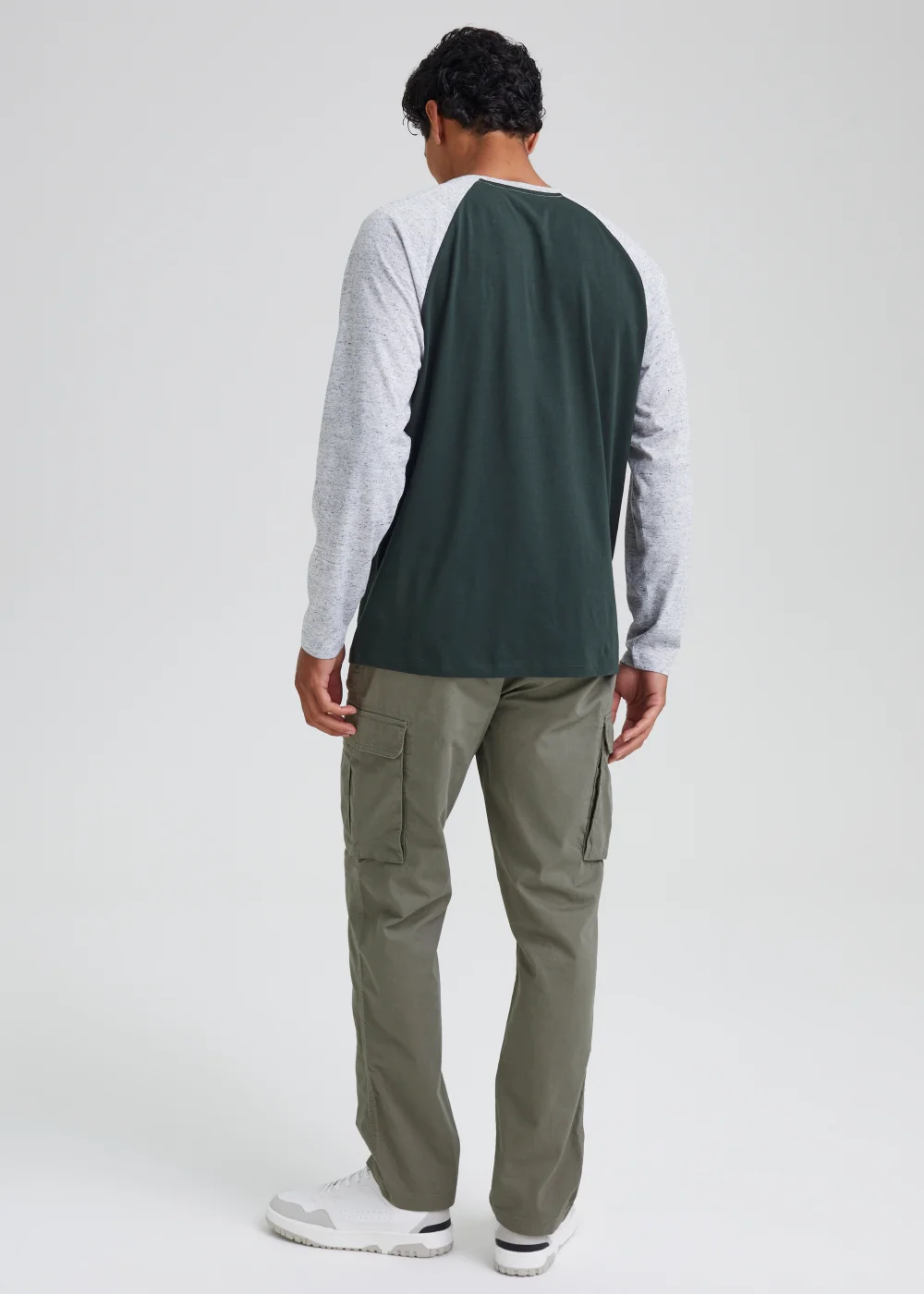 Khaki Slim Fit Cargo Trousers - 30 Waist Regular Image 2