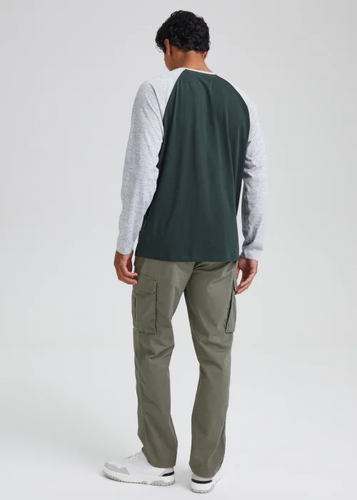 Khaki Slim Fit Cargo Trousers - 30 Waist Regular Image 2