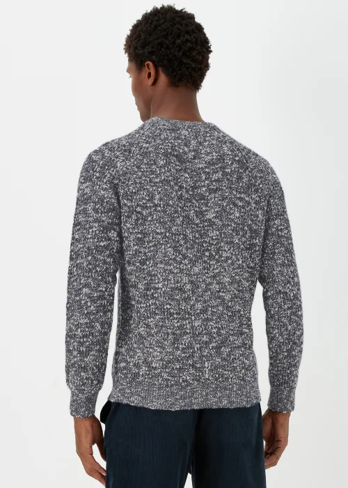 Blue Slub Crew Neck Jumper - S Image 2