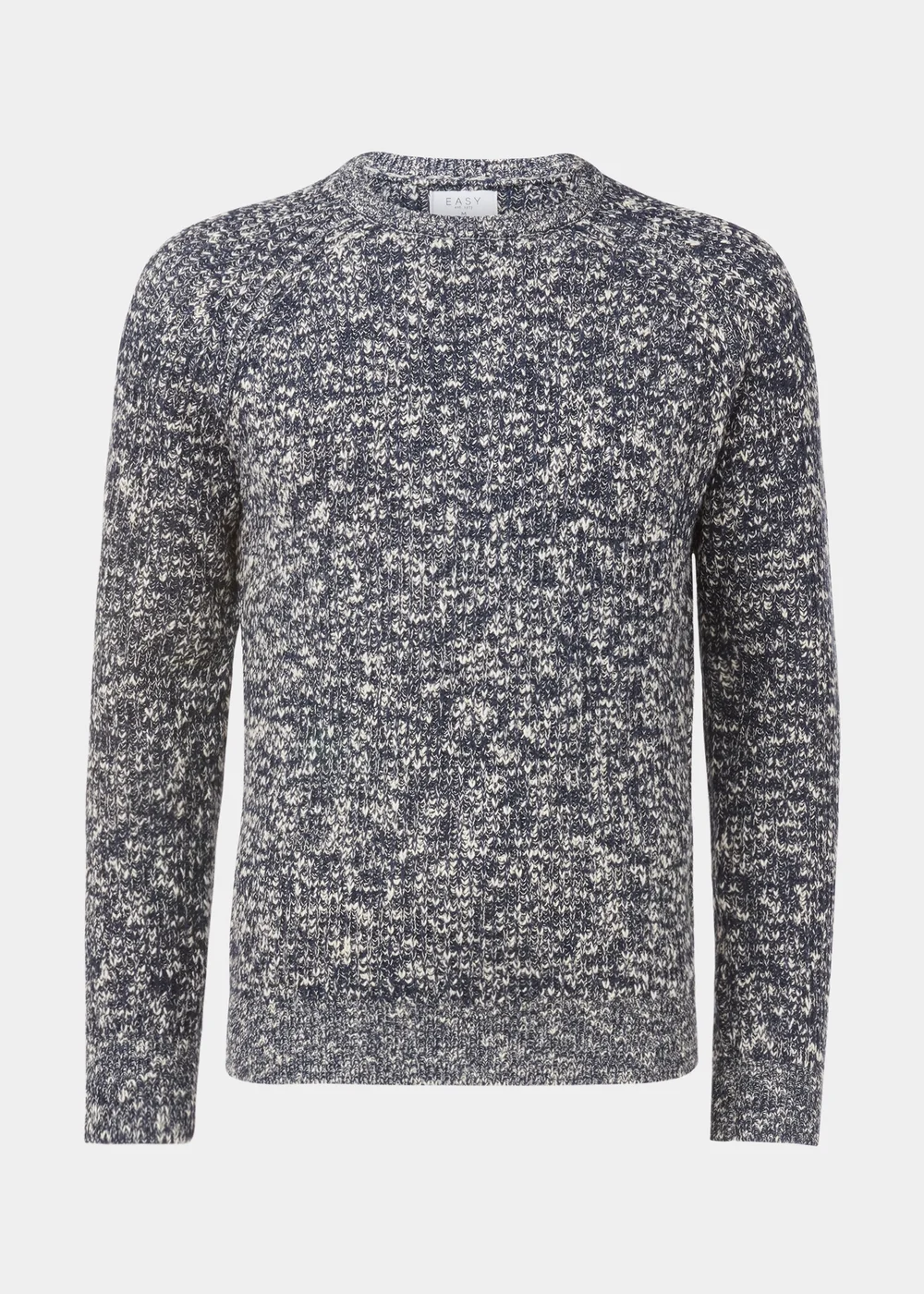 Blue Slub Crew Neck Jumper - S Image 5