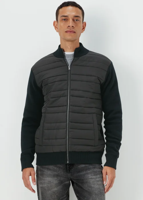 Black Quilted Hybrid Jacket - S Image 1