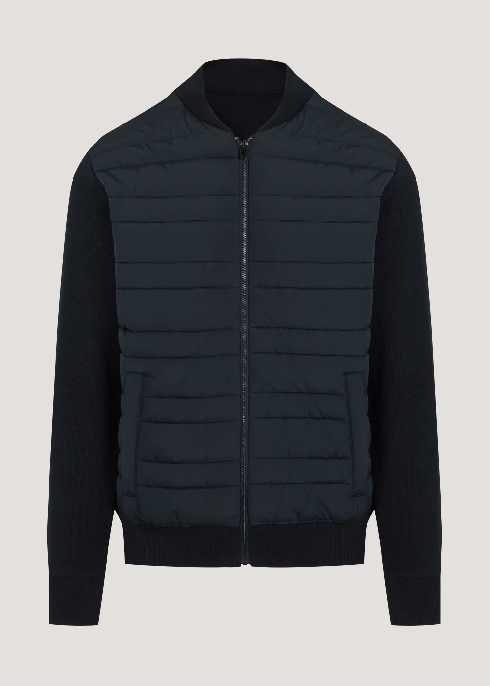 Navy Quilted Hybrid Jacket - S Image 1