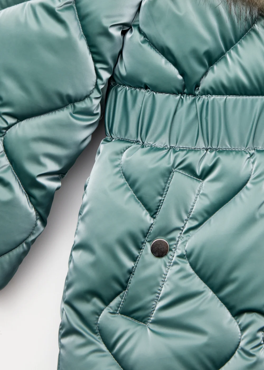 Girls Teal Faux Fur Coat (4-13yrs) - 10 Yrs Image 2