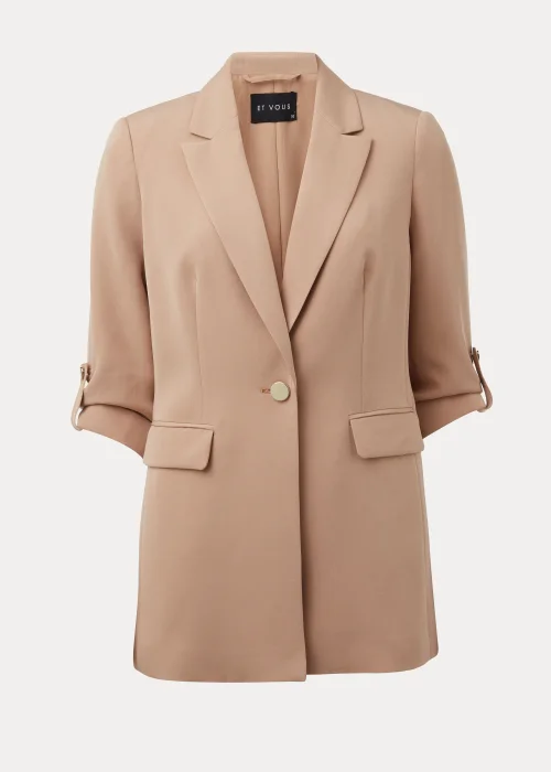 Et Vous Stone Crepe Blazer - 8 Image 5