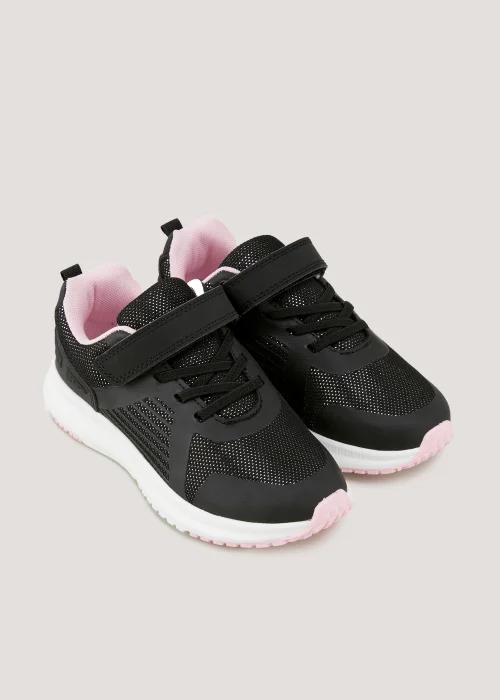 Girls Black Metallic Trainers (Younger 10-Older 5) - Size 1 Image 1