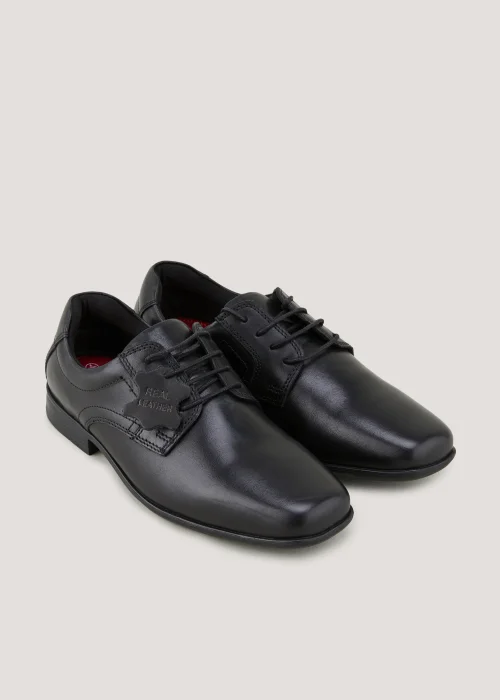 Boys Black Real Leather Formal School Shoes (Older 1-6) - Size 1 Image 1
