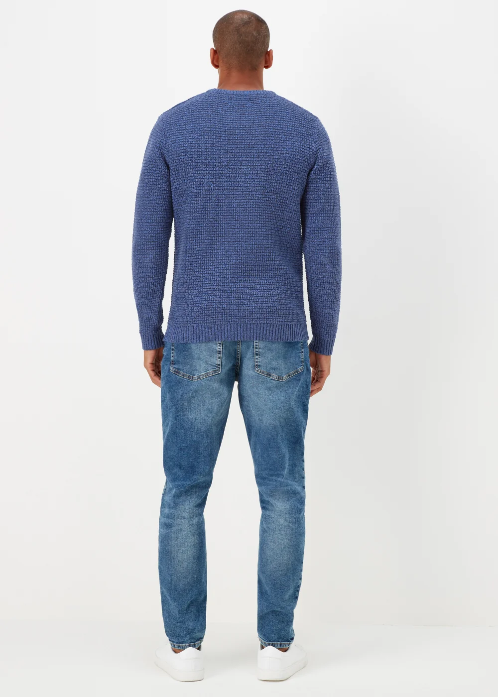 Cobalt Blue Knitted Sweatshirt - Small Image 2