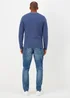 Cobalt Blue Knitted Sweatshirt - Small Image 2