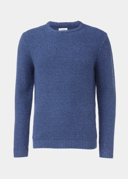 Cobalt Blue Knitted Sweatshirt - Small Image 5