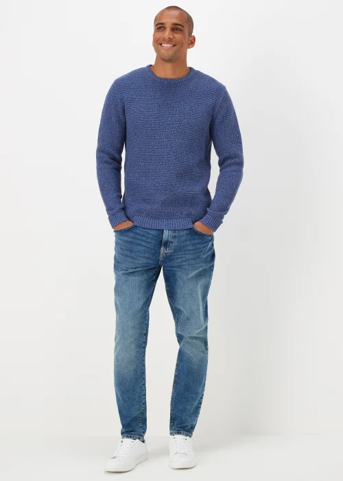 Cobalt Blue Knitted Sweatshirt - Small Image 1