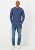 Cobalt Blue Knitted Sweatshirt - Small Image 1