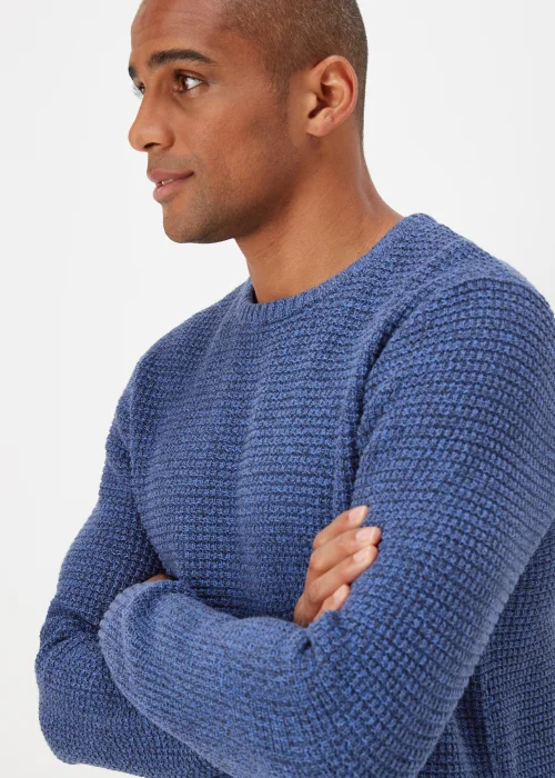 Cobalt Blue Knitted Sweatshirt - Small Image 3