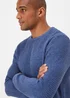 Cobalt Blue Knitted Sweatshirt - Small Image 3