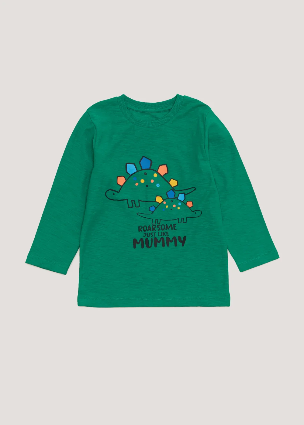 Boys Green Mummy Dinosaur T-Shirt (9mths-6yrs) - 9-12 months Image 1