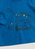 Boys Blue Daddy Dinosaur T-Shirt (9mths-6yrs) - Age 9 - 12 Months Image 2