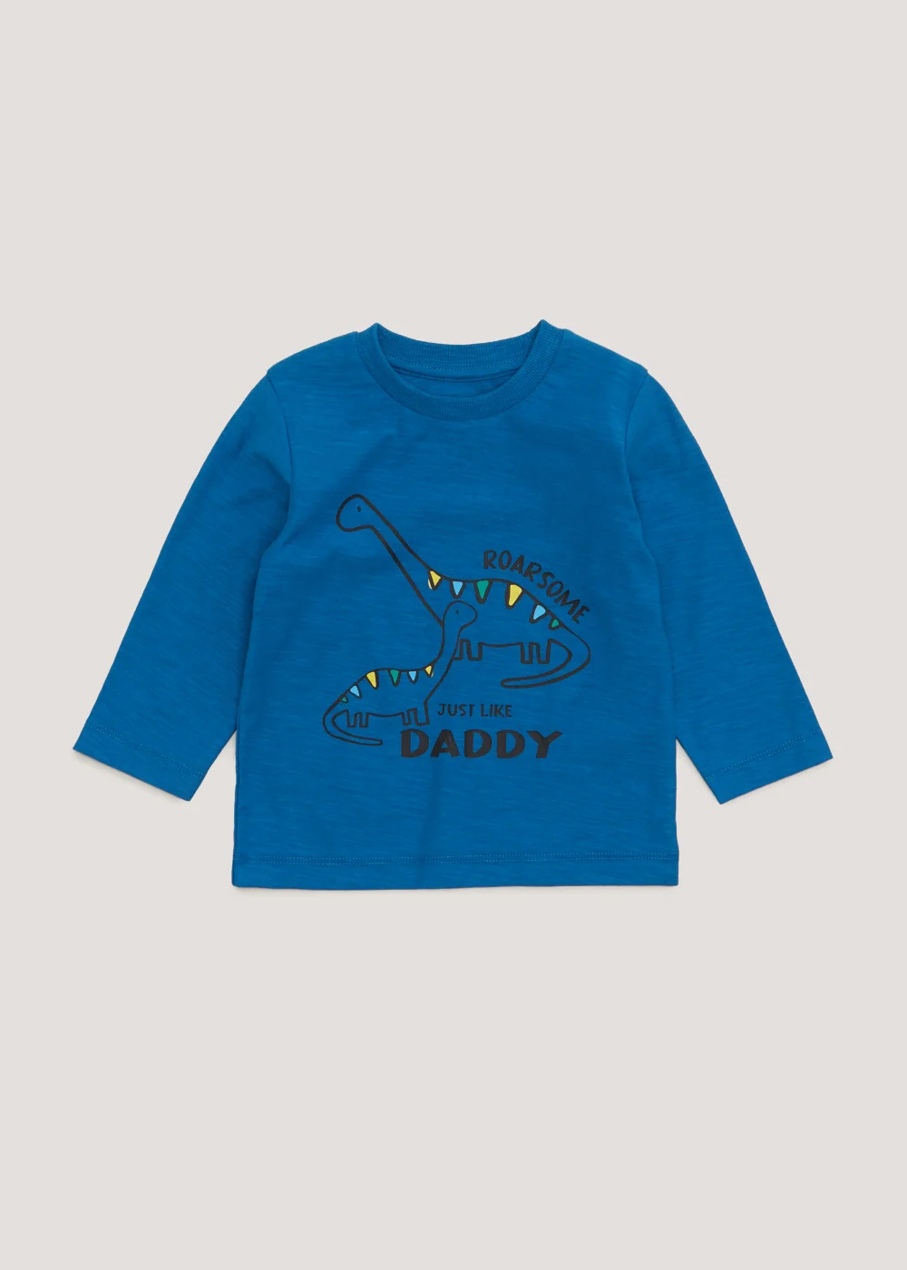 Boys Blue Daddy Dinosaur T-Shirt (9mths-6yrs) - Age 9 - 12 Months Image 1