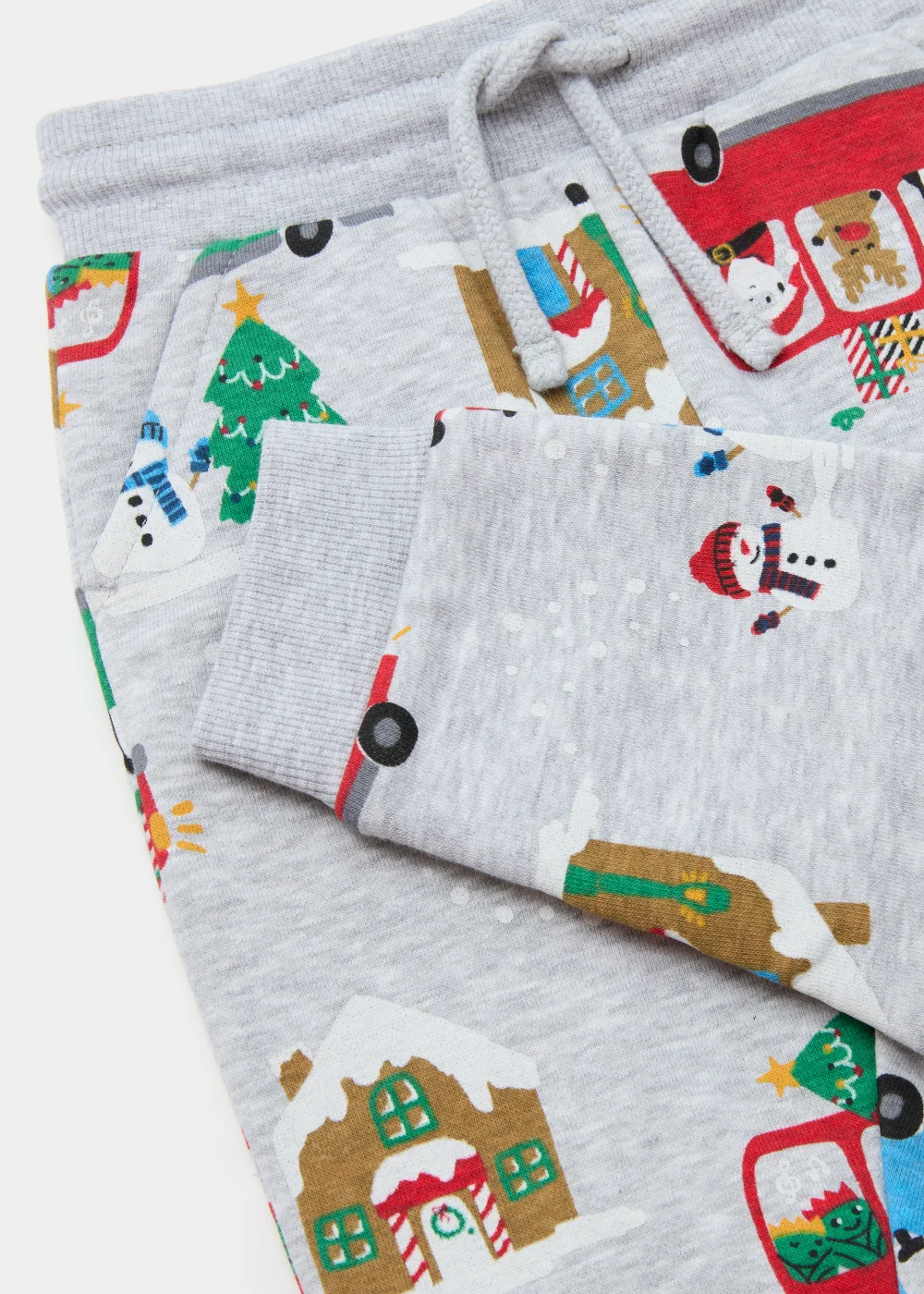 Kids Grey Marl Christmas Joggers (9mths-6yrs) - Age 9 - 12 Months Image 2