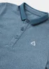 Boys Blue Grindle Long Sleeve Polo Shirt (4-13yrs) - Age 4 Years Image 2