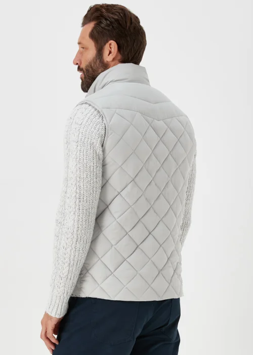 Lincoln Grey Diamond Quilt Gilet - S Image 2