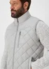 Lincoln Grey Diamond Quilt Gilet - S Image 3