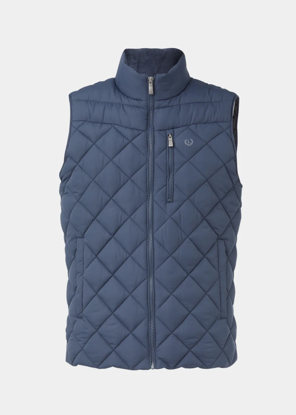 Lincoln Navy Diamond Quilt Gilet - S Image 5