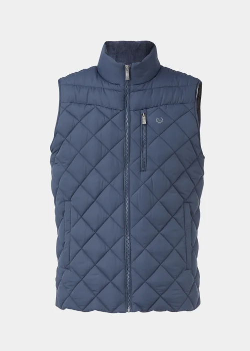 Lincoln Navy Diamond Quilt Gilet - S Image 5