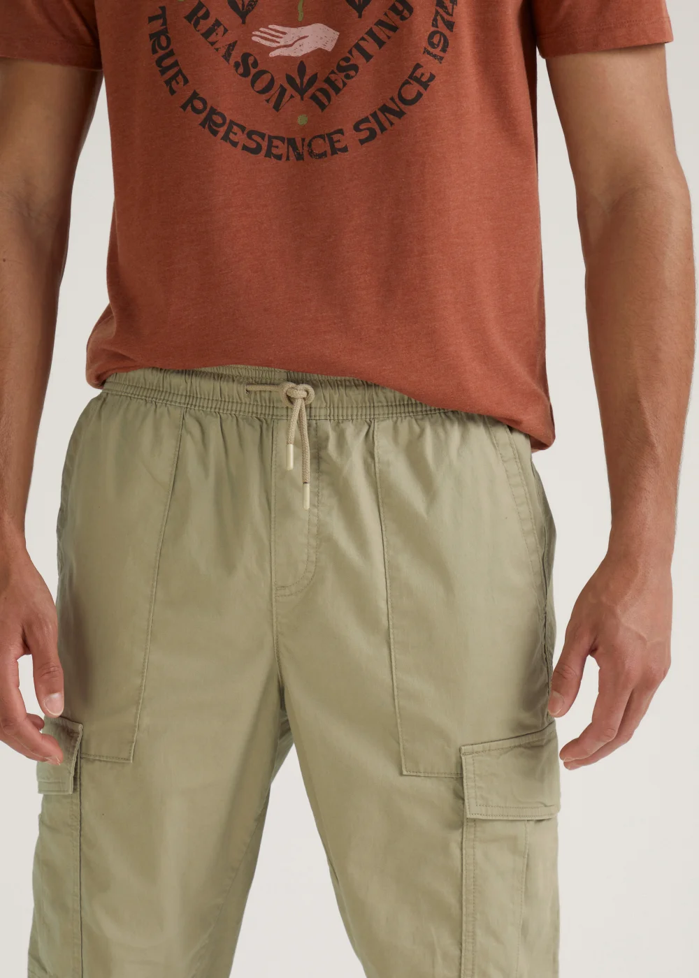 Stone Twill Cuffed Cargo Trousers - Extra small Image 3