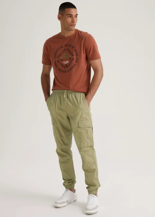 Stone Twill Cuffed Cargo Trousers - Extra small Image 1