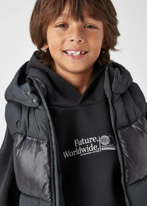 Boys Black Future Worldwide Hoodie (4-13yrs) - 4 Yrs Image 3