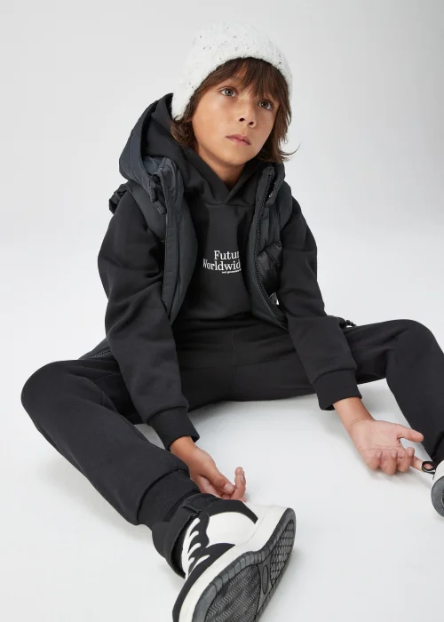 Boys Black Future Worldwide Hoodie (4-13yrs) - 4 Yrs Image 4