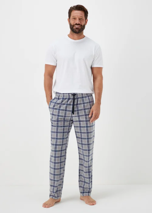 Grey Check Microfleece Pyjama Bottoms - Extra small Image 1