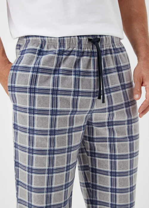 Grey Check Microfleece Pyjama Bottoms - Extra small Image 3