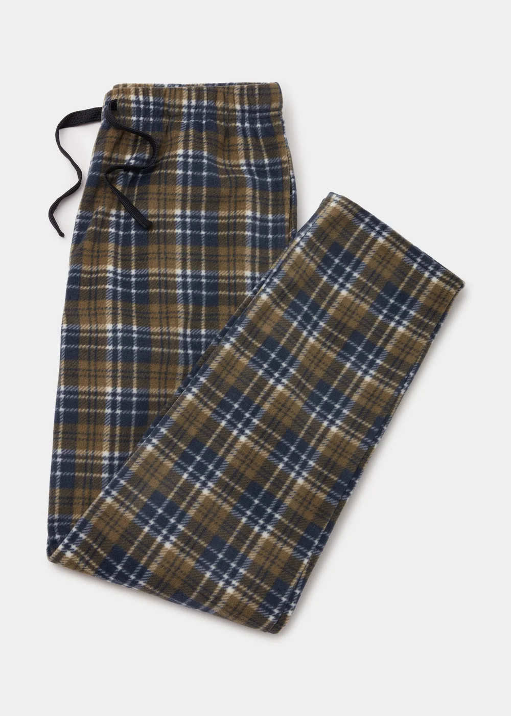 Green Check Microfleece Pyjama Bottoms - Extra small Image 1