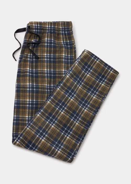 Green Check Microfleece Pyjama Bottoms - Extra small Image 1