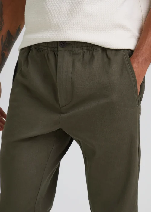 Khaki Textured Trousers - Extra small Image 3