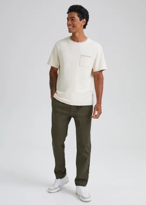 Khaki Textured Trousers - Extra small Image 1