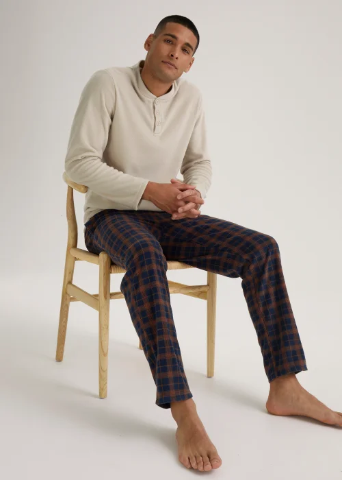 Stone Microfleece Long Sleeve Pyjama Set - Extra small Image 3