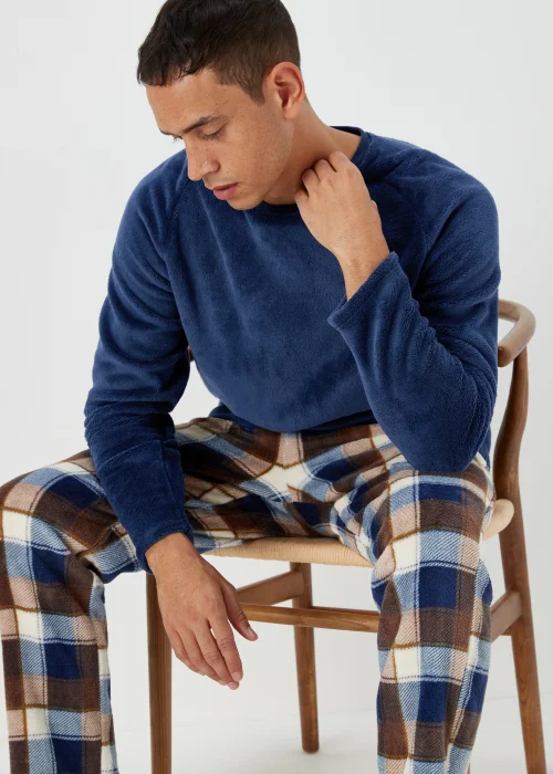 Brown Coral Fleece Pyjama Set - Extra small Image 3
