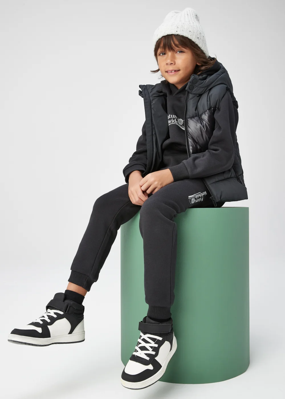 Boys Black Joggers (4-13yrs) - Age 4 Years Image 1