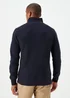 Navy Ribbed 1/4 Zip Sweatshirt - Small Image 2
